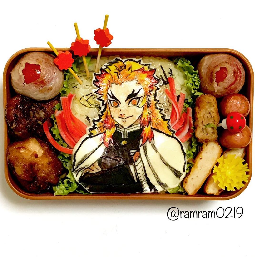 今日のデコ弁 テレビに煉獄さん出たぁぁ デコ弁 デコ弁当 オブアート オブアート弁当 キャラ弁 キャラ弁当 キャラ弁記録 鬼滅 鬼滅弁当 鬼滅の刃 鬼滅の刃弁当 煉獄杏寿郎 煉獄杏寿郎弁当 煉獄弁当 煉獄 柱 柱弁当 毎日更新 みんなのお弁当