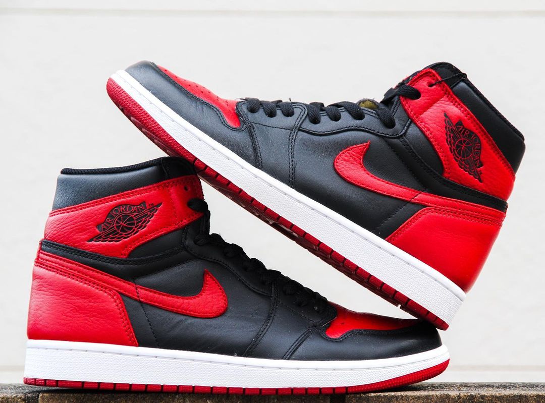 Nike Air Jordan 1 Retro Bred 16 Banned なぜかpostしたいのがアップロード出来ないなのでこちらを やっぱり良い色ですよね また着画も頑張って撮りたくなりました Nike Jordan Airjord スニーカーファン倶楽部